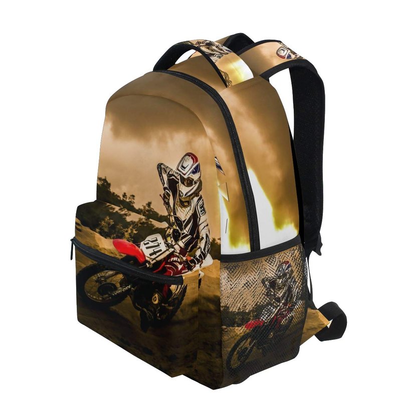 Nerxy Lightweight Dirt-Bike Motocross Motorcycle Vehicle Backpacks Women Bags Men Bookbag