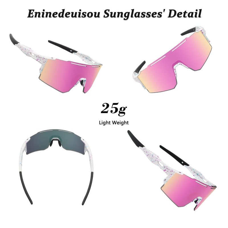 Eninedeuisou Baseball Sunglasses for Men Women,Light UV400 Cycling Sports Running Sunglasses Youth Sun Glasses Unisex Adult.