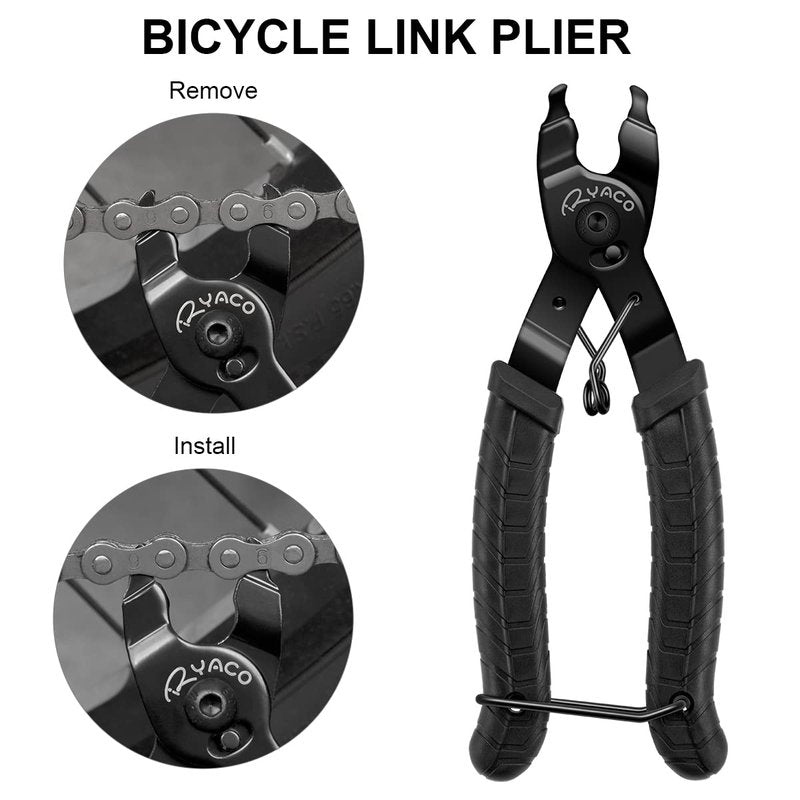 Ryaco Bike Chain Tools Set, Bicycle Link Plier, Chain Cutter, Chain Inspection Caliper Included for 6/7/8/9/10 Speed Chains Link Repair, Professional Tool Kit, Suit for Road Mountain Sports Bike