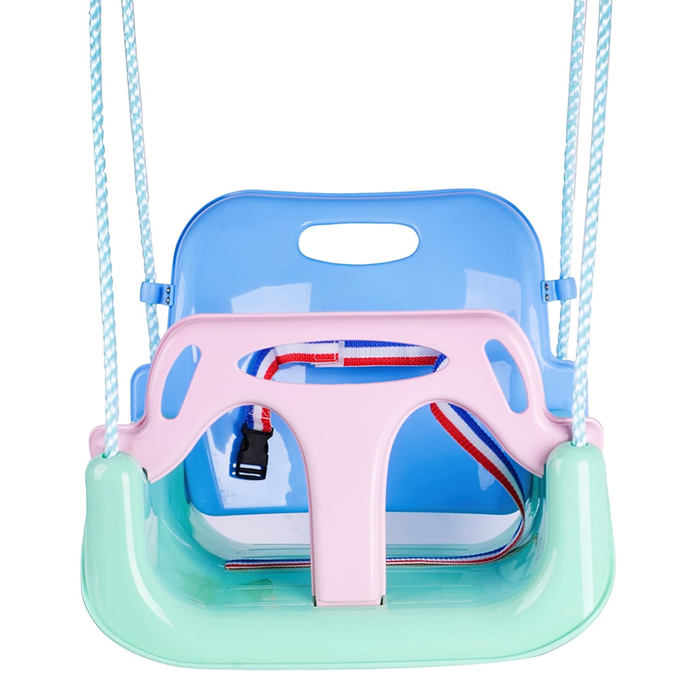 nets Tribe Toddler Swing, 3-in-1 Baby Swing Seat, Anti-Flip Snug & Secure Detachable Kids Swing Set, Infants to Teens Swing Seat for Playground Indoor Outdoor. (Macaron Green)
