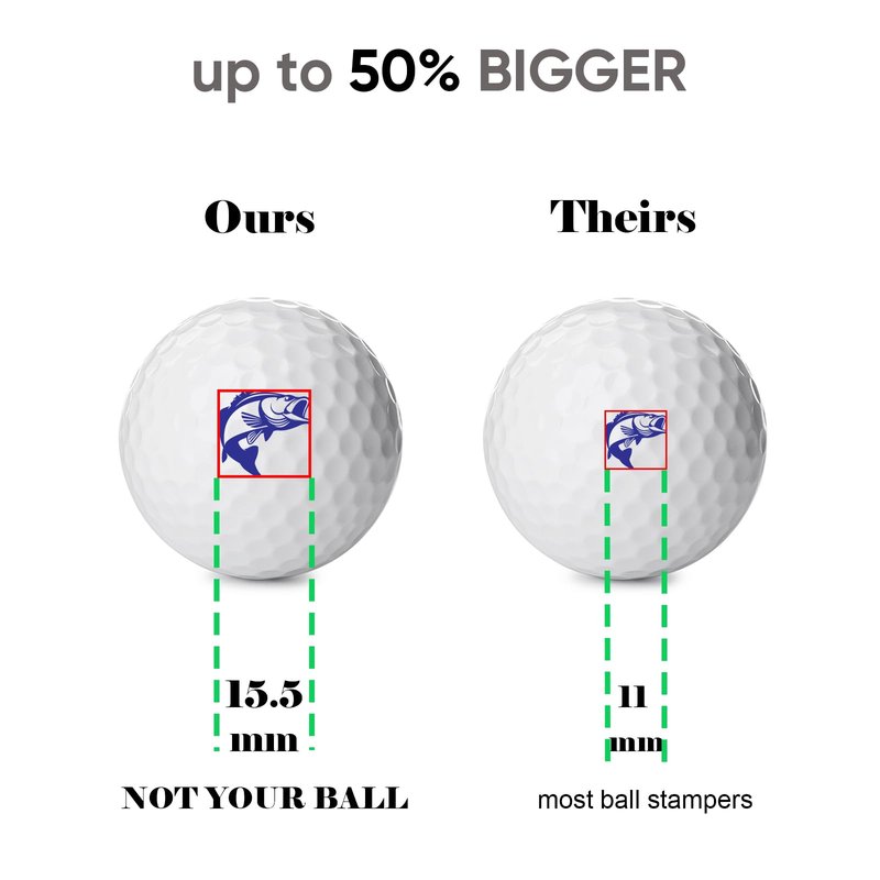 ZEETY Golf Ball Stamp, Golf Ball Stamper, Self-Inking Golf Ball Stamp Marker to Identify Golf Balls, Golf Gift Golf Accessories for Men and Women Golfers (HOT Dog)