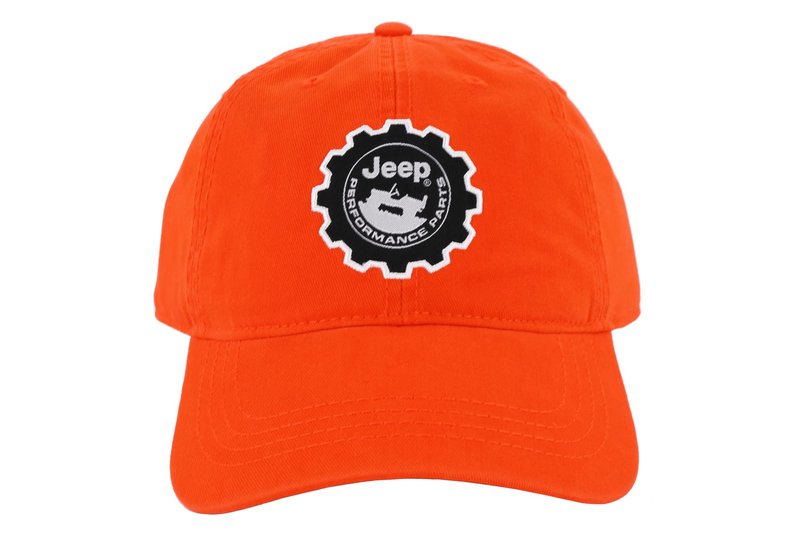 Jeep Gear Logo Heavy Twill Hat - Available in 5 Colors Licensed Authentic (Orange)