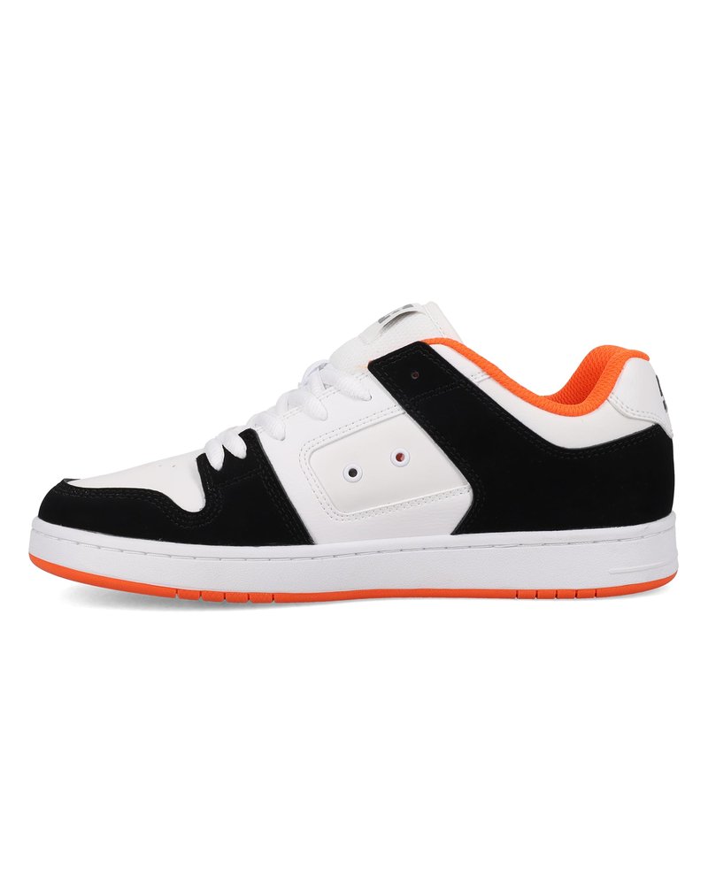 DC Men's Manteca 4 Skate Shoe, Black/White/Orange, 10.5