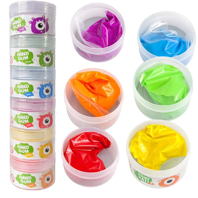 EQMED Therapeutic Hand Exercise Putty Set, 6 Resistance Levels, Non-Toxic Silicone for Hand Therapy, Stress Relief