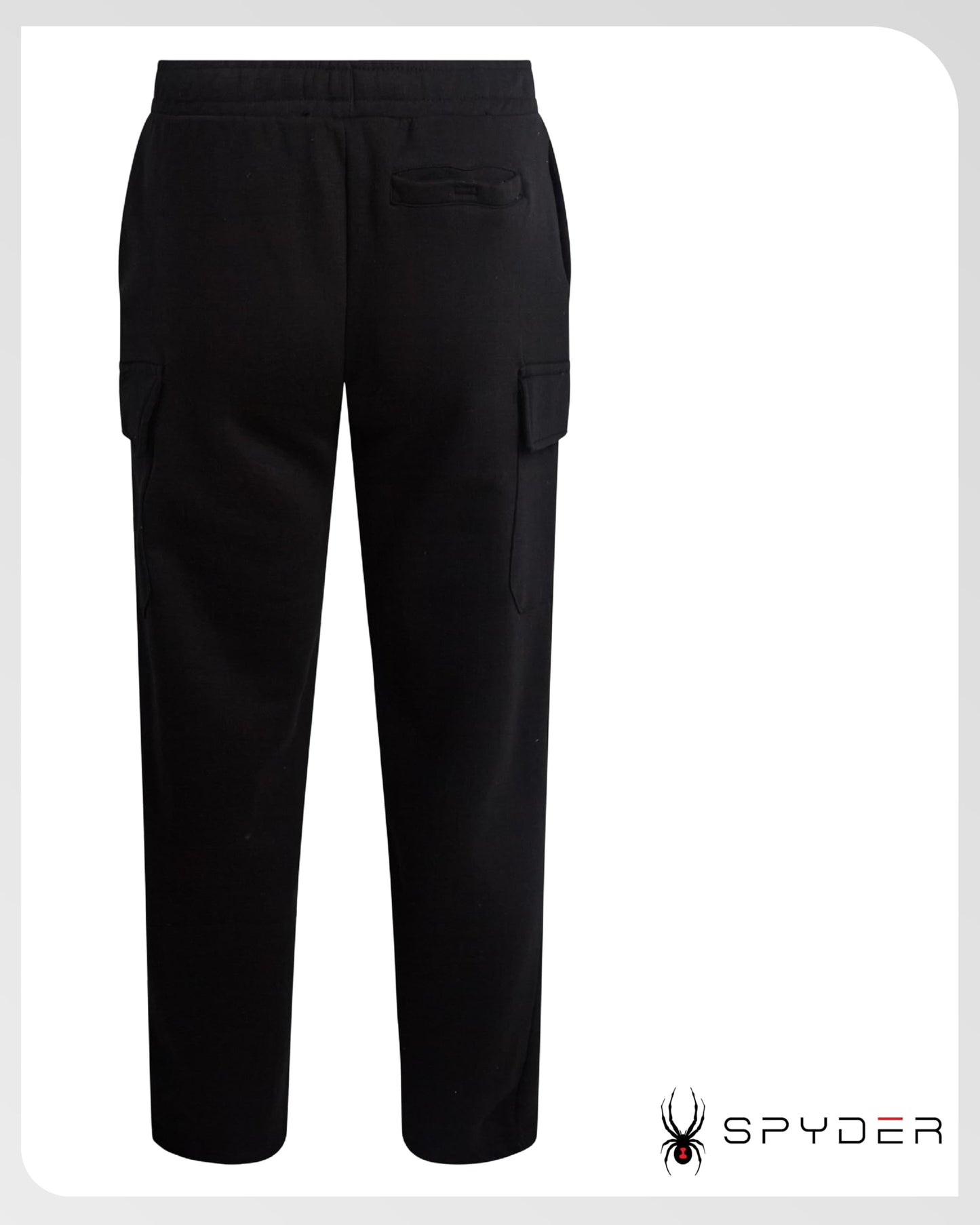 Spyder Mens Cargo Sweatpants - Soft Stretch Fleece Mens Joggers with Pockets & Elastic Waistband for Running Jogging Workout, Size Medium, Black