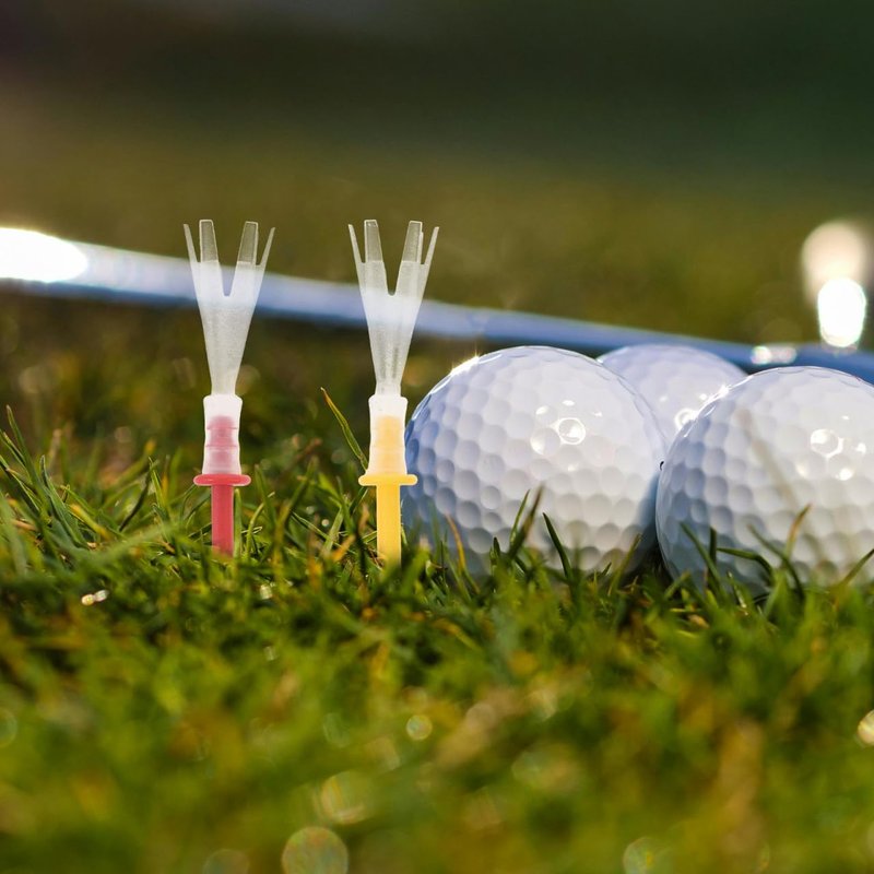 Yardwe 16Pcs Reusable Golf Tees, 3.94 Inch Plastic Tees for Golf Driving Range and Course Use Consistent Swing and Longer Drives