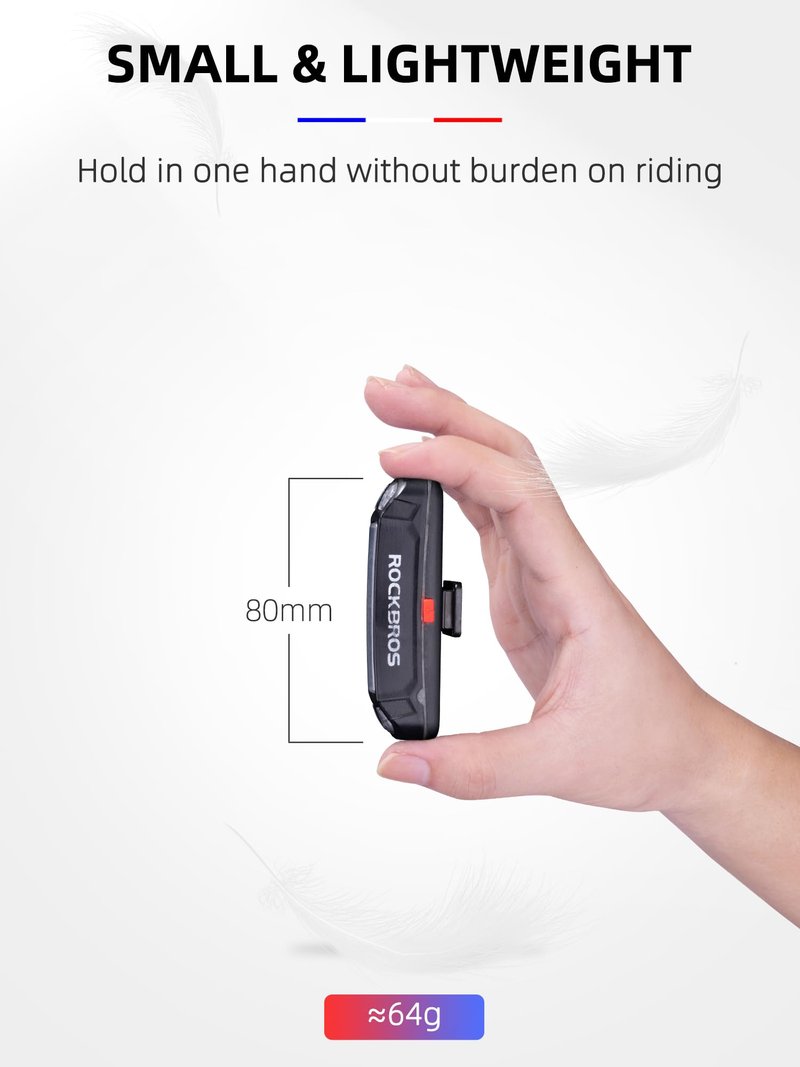 ROCKBROS Bike Tail Light USB Rechargeable LED Bike Rear Light 6 Modes IPX4 Bike Taillight for Night Riding