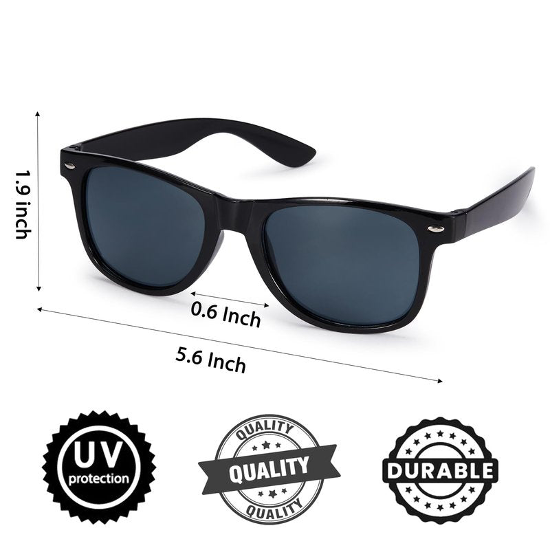 Jorpneost 36 Pack Black Sunglasses Bulk, Black Party Sunglasses with UV Protection for Party Favors, Beach, Pool, Weddings, Group Events & Celebrations