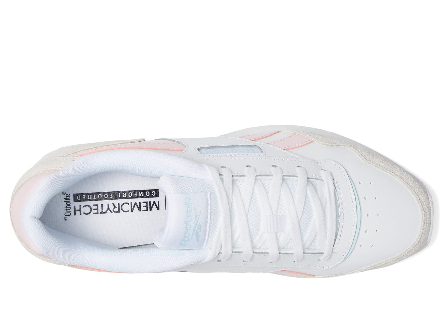 Reebok Women's Glide Sneaker, White/Pure Grey/Porcelain Pink, 7