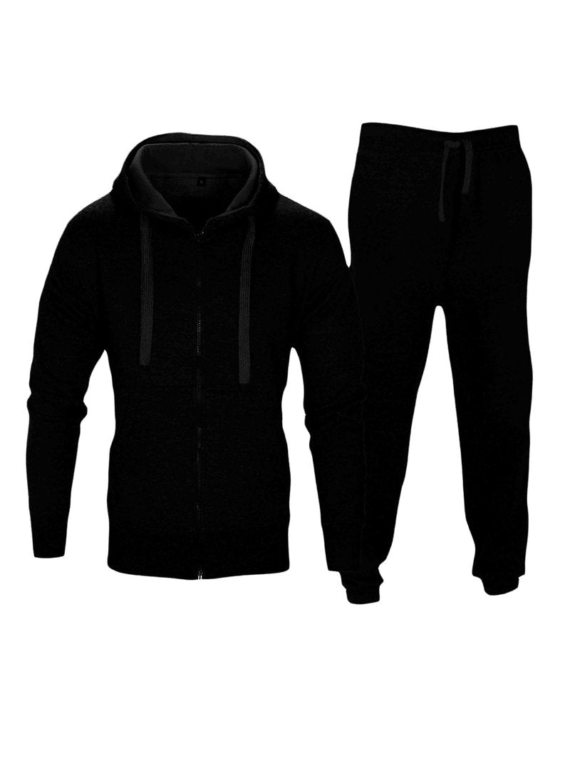 Love My Fashions® Men's Athletic 2 Piece Tracksuit set Plain Casual Sweatsuit Zip up Full Sleeve Jogging Outfit For Men