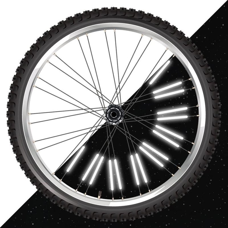 Bike Spoke Reflector, 96Pcs 360° Visibility Bike Spoke Reflectors, Waterproof Bicycle Reflective Clips Warning Spoke Lights Covers- Fit for Mountain and Road Bikes (1.9-2.4mm)