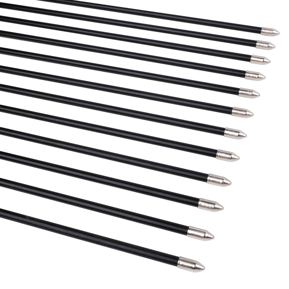 Archery Practice Fiberglass Arrows 28 Inch Target Shooting Safetyglass Recurve Bows Suitable for Youth Woman Beginner 6PCS