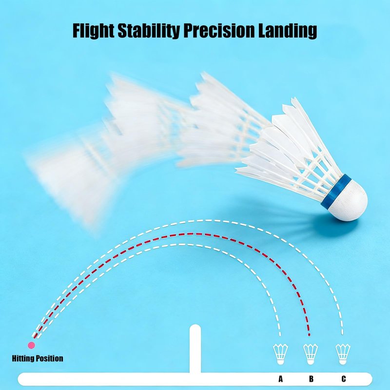 Mamiko Biomimetic Badminton Birdies 12 PCS,Nylon Badminton Shuttlecocks with Stability Durability for Baseball Batting Practice Training,Medium Speed Birdie Balls for Backyards Indoor Outdoor Sports