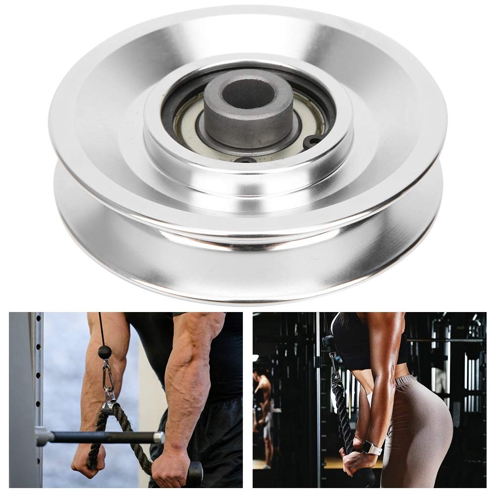 Alomejor Fitness Pulley 70 80mm Universal Bearing Pulley Wheel for Gym Fitness Equipment Cable Machine Wearproof Spare Part(80mm)