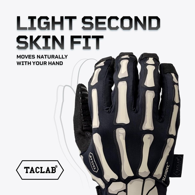 Reaper Skeleton Gloves - Lightweight Tactical Gloves for Airsoft, Paintball, Cycling | Summer Use