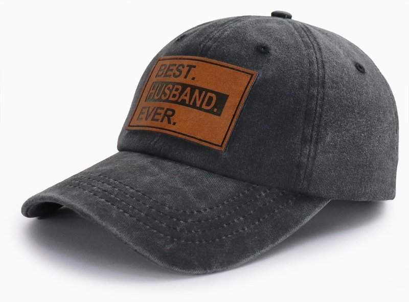 Husband Gifts for Men, Hubby Baseball Cap, Marriage Party Decorations Hat, Valentines Wedding Anniversary Christmas Birthday Gifts for Him Mr Dad Papa Black