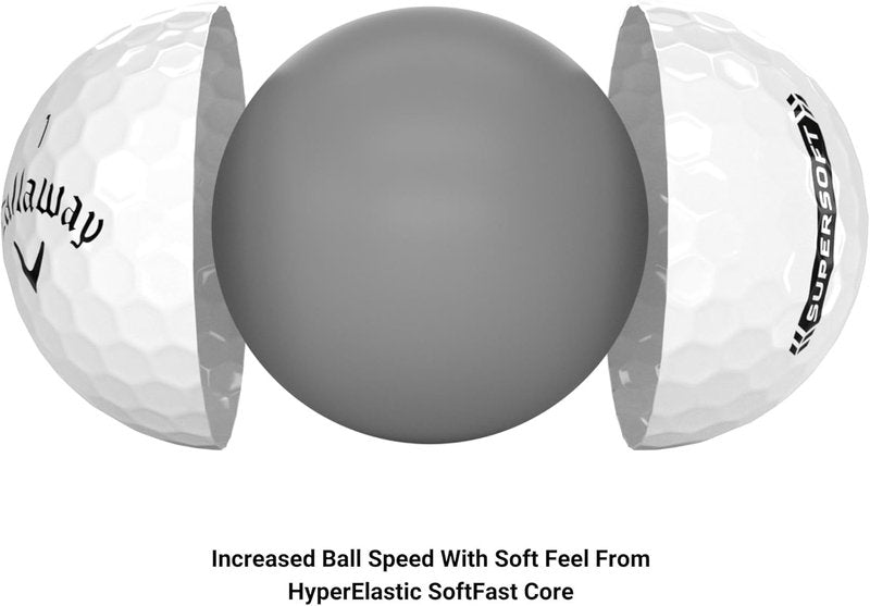 Callaway Supersoft Golf Balls - 2023 White Edition | Pack of 6 for Optimal Performance