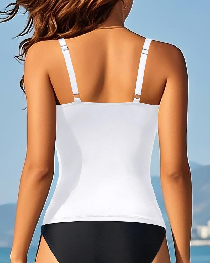 Aqua Eve Tankini Tops for Women - Tummy Control Swimwear Top | Plus Size Available