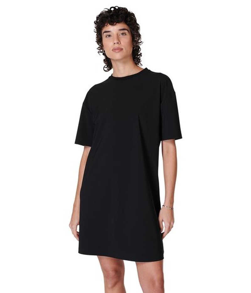 Sweaty Betty Explorer Lightweight Crewneck T-Shirt MINI Dress Black