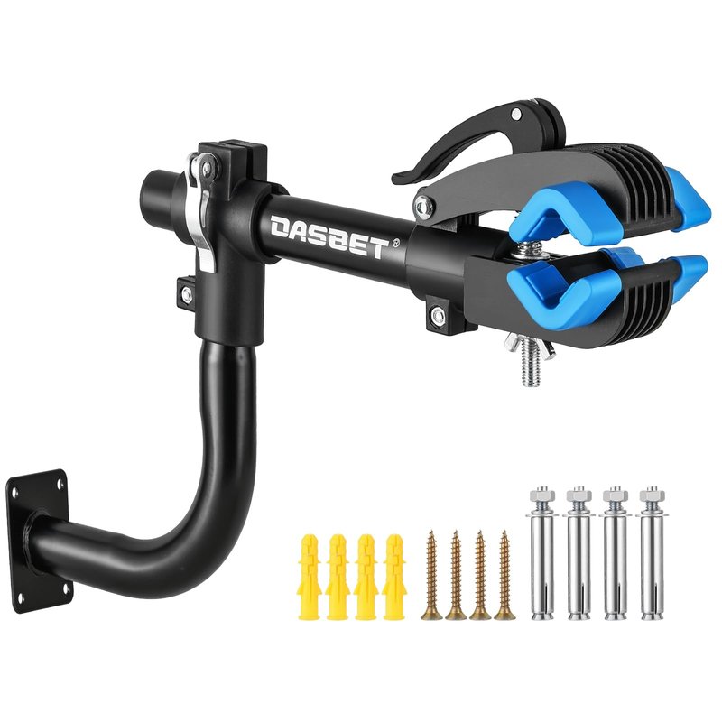 DASBET Bent Bike Repair Stand | Wall Mounted Bike Work Stand with Adjustable Clamp Bench Mount Bike Stand Bicycle Maintenance Rack Bike Clamp for Road Bike Mountain Bike