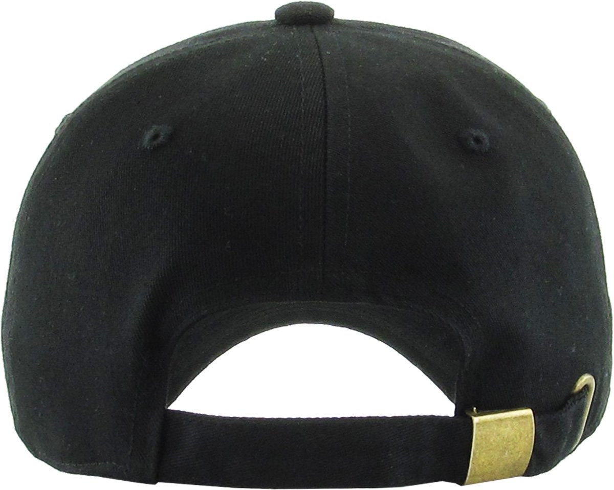 KBETHOS Classic Cotton Dad Hat Bundle Adjustable Unconstructed Plain Cap (One Size, Black (12 Pack))