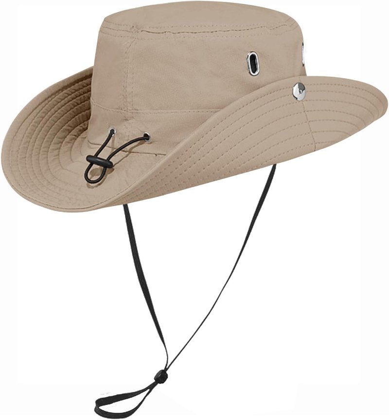 Fishing Hat - UPF 50+ Waterproof Wide Brim for Men & Women | Foldable Outdoor Safari Cap