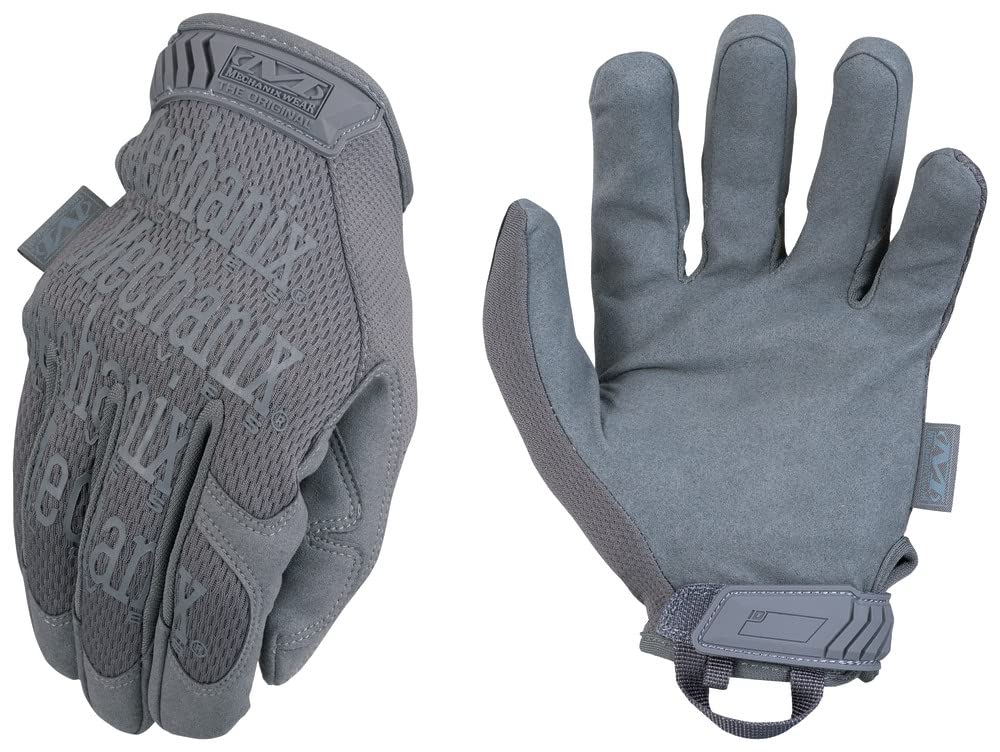 Mechanix Wear: The Original Wolf Grey Tactical Work Gloves with Secure Fit, Flexible Grip for Multi-purpose Use, Durable Touchscreen Safety Gloves for Men (Medium, Wolf Grey)