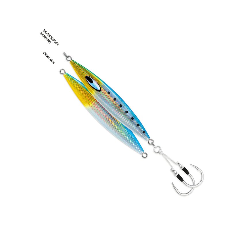 Daiwa Jig Saltwater SA-SK170G02 Saltiga SLK Metaljig, 6oz, 7/0 Assist Hooks, Blue