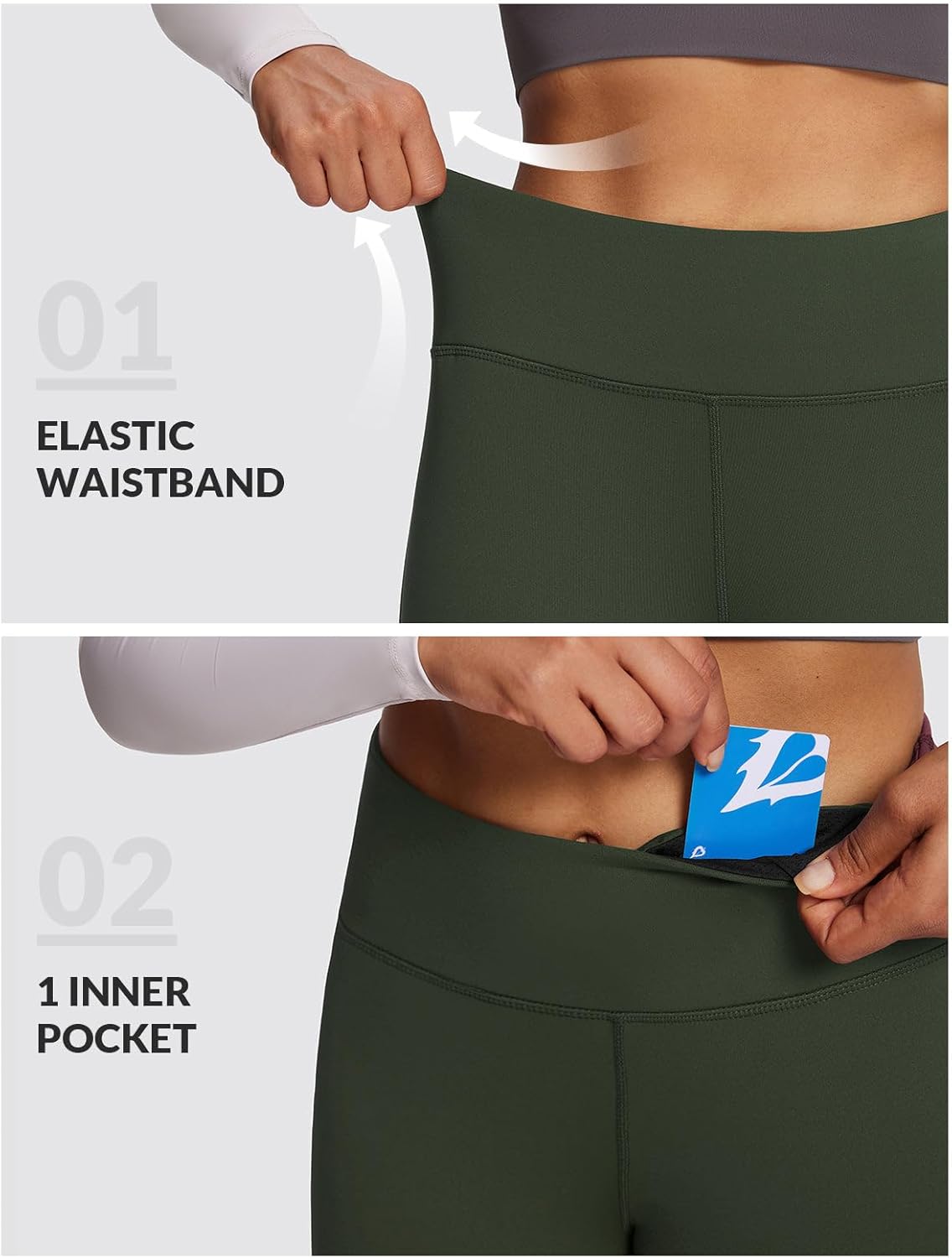 Baleaf Fleece Lined Leggings for Women - Thermal Warm Tights for Cold Weather | 1 Pocket