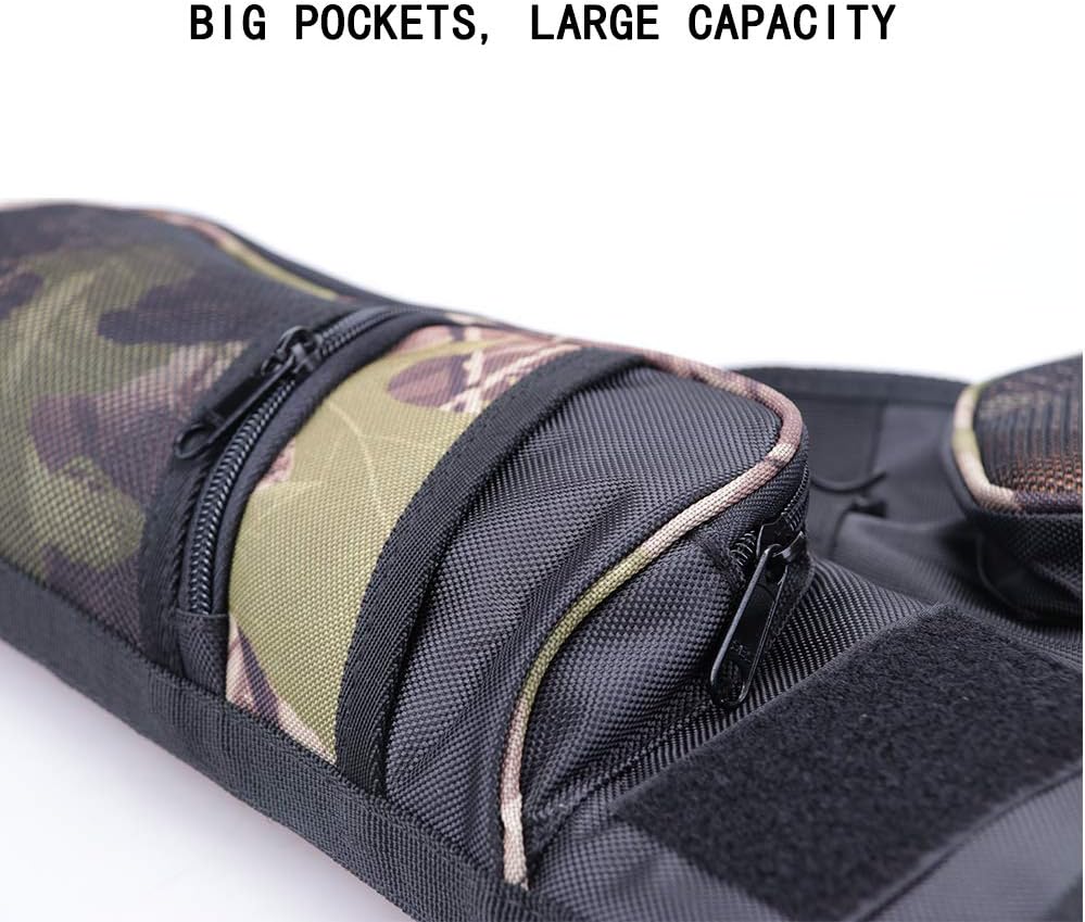 XTACER 3-Tube Hip Quiver - Camo Archery Arrow Holder for Hunting | Adjustable Bow Belt
