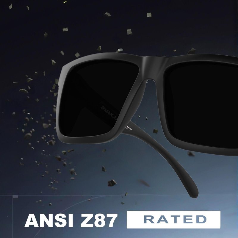 MAXJULI XXL Size Double Extra Large Z87 Sunglasses with Side Shield for Big Wide Heads Men TR90 Ultralight UV400 Protection Glasses 8228S (Super Dark)