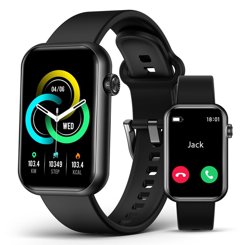 Smart Watch Fitness Tracker (Answer/Make Call), 24/7 Heart Rate Spo2 Blood Pressure Monitor Sleep Tracker, 114 Sports Modes Pedometer Calorie Step Tracker, Waterproof Activity Tracker for Women Men