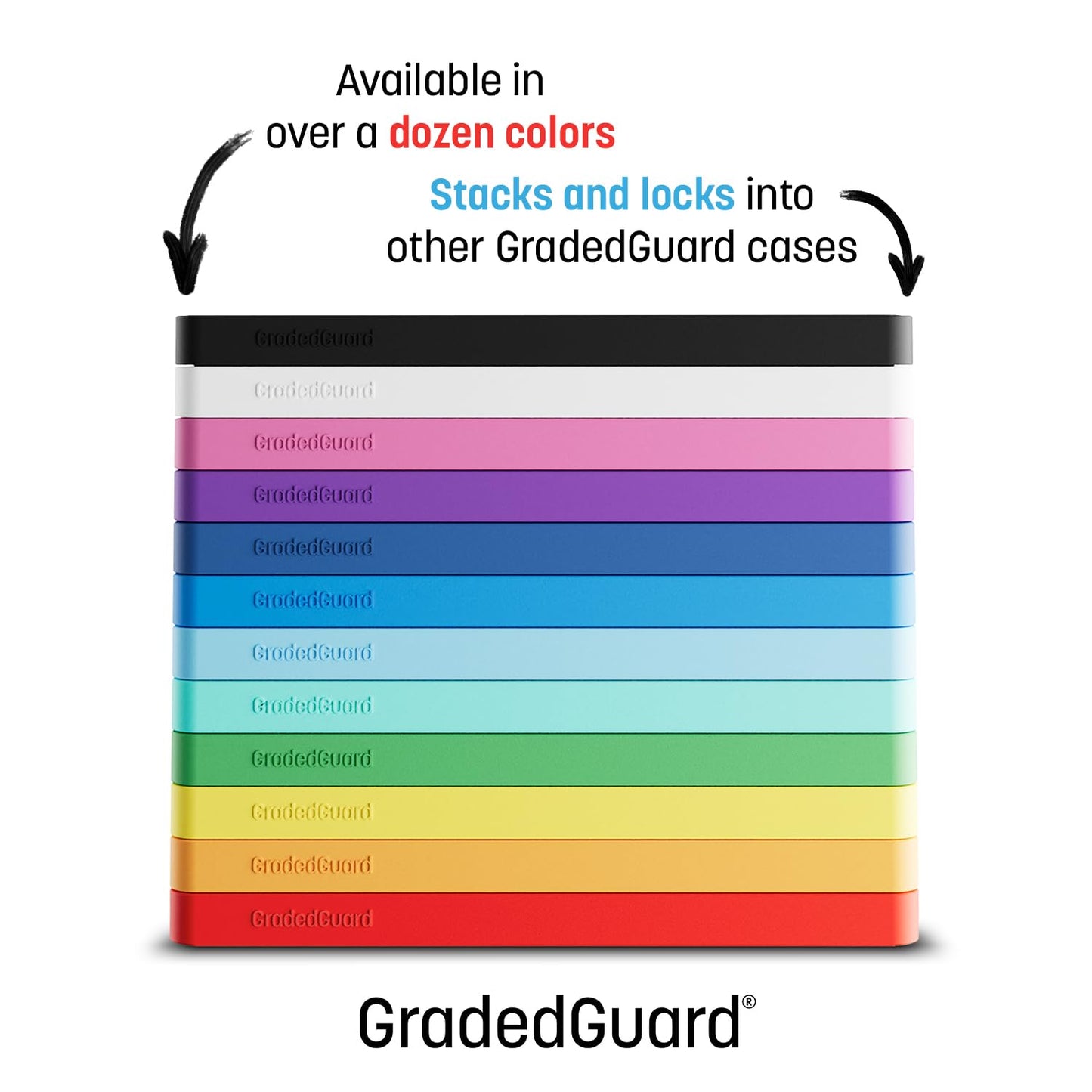 GradedGuard PSA Card Slab Protector Case, Standard PSA Size, Impact Resistant TPU Holder, Drop & Scratch Proof Frame for Graded Sports TCG Collectible Trading Cards. (Blue)