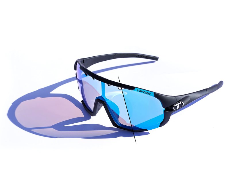 Tifosi Sledge Cycling Sunglasses (Matte Black (Clarion Blue Fototec Lens))