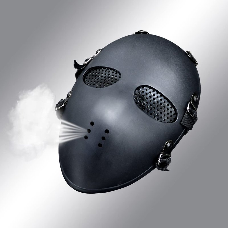 NECHARI Killer Mesh Tactical Military Mask Airsoft Mask for Halloween Paintball Game Movie Props Party (BLACK)