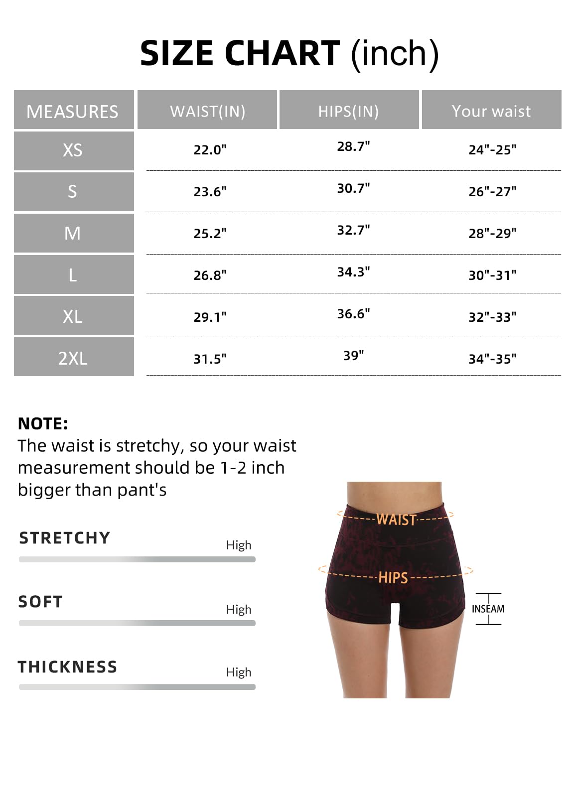 vdbm Women's High Waist Yoga Shorts Tummy Control Fitness Gym Biker Shorts Butt Lifting Athletic Workout Running Shorts Wine Camo XL