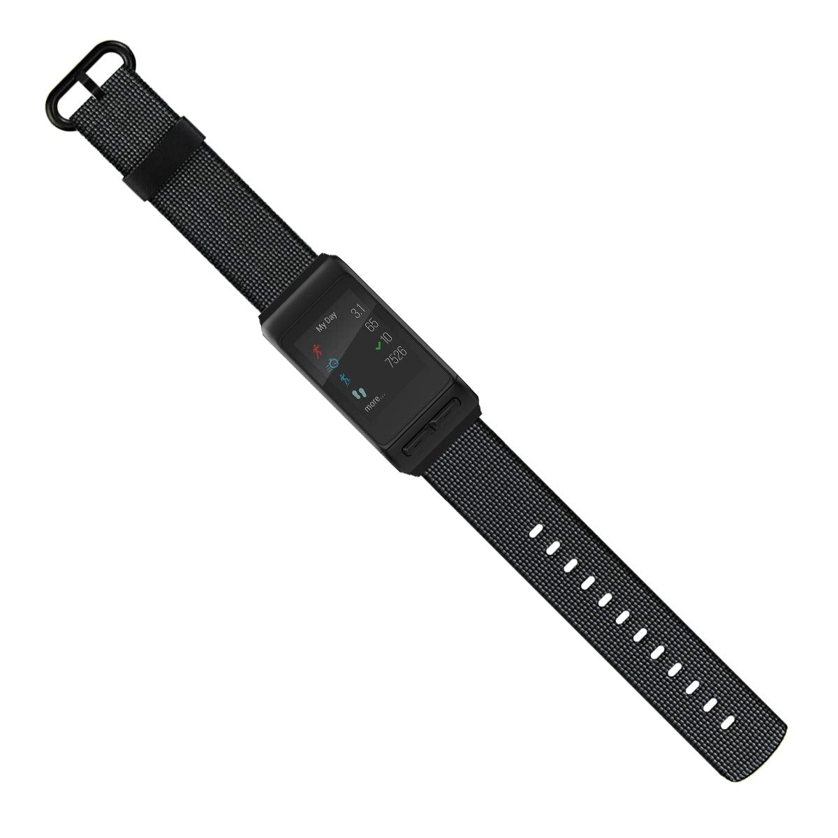 C2D JOY Classic Nylon Weave Band Compatible with vivoactive HR Watch Bands Replacement Accessory Strap - Large (Black)