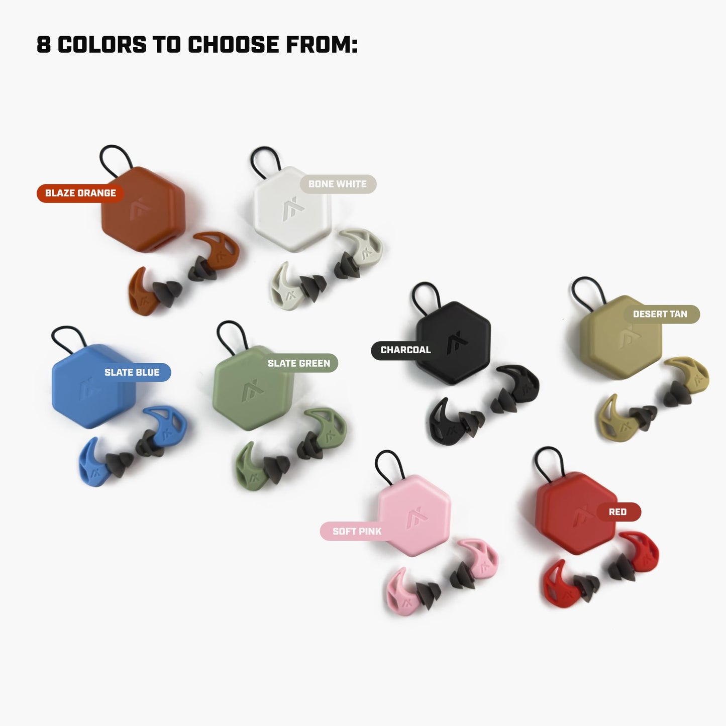 AXIL X20 Noise Reduction Ear Plugs, 24dB Hearing Protection, Bone