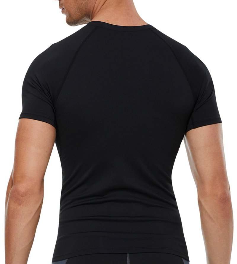 OVIYEGAIN 2 Pack Mens Short Sleeve Compression Shirt Athletic Sports Base Layer T-Shirts Workout Fitness Tops for Men