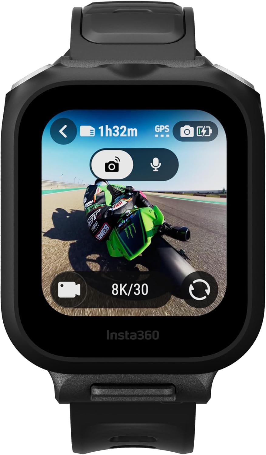 Insta360 GPS Preview Remote with Built-in Mic, All-in-one Remote Compatible with Insta360 Ace Pro 2 and X5 for Live Image Preview, Remote Control, Audio Recording, and Real-time Data