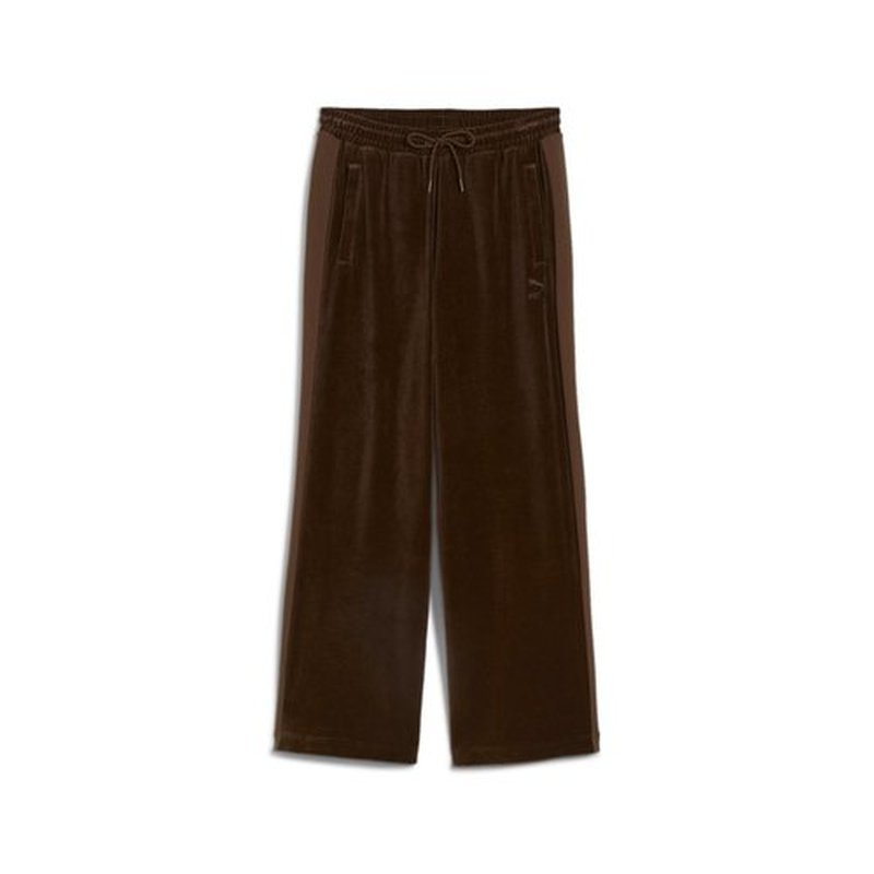 PUMA Men's Iconic T7 Oversized Velour Track Pants, Espresso Brown AW24, Medium