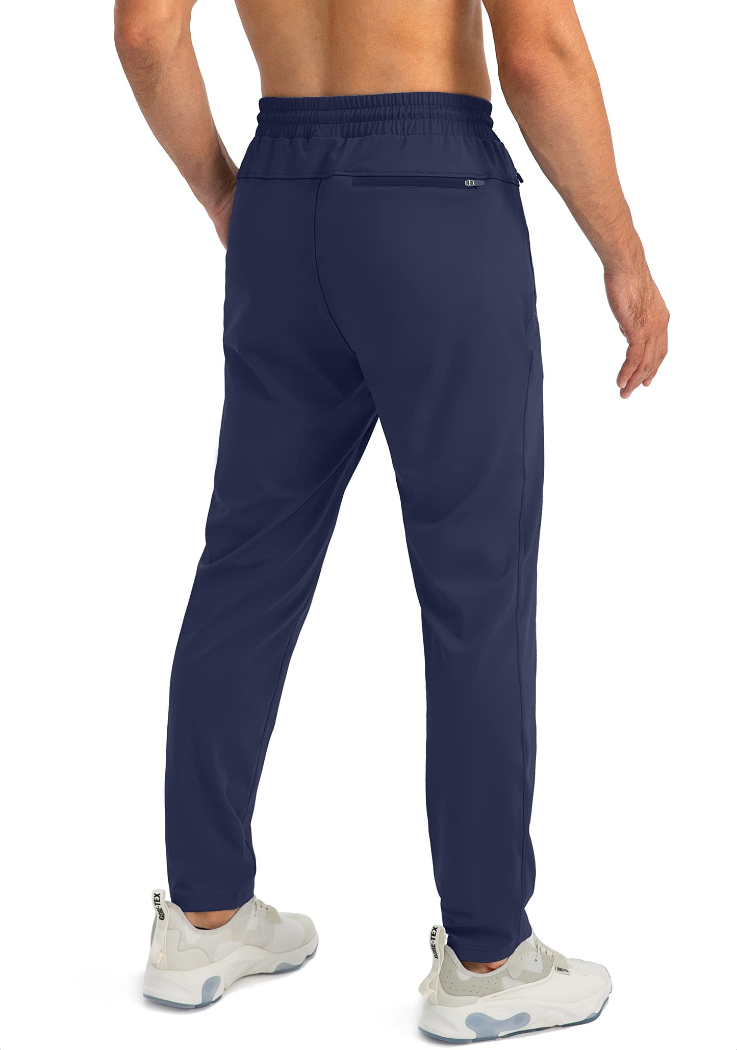 G Gradual Men's Sweatpants with Zipper Pockets Tapered Joggers for Men Athletic Pants for Workout, Jogging, Running (Navy, XX-Large)