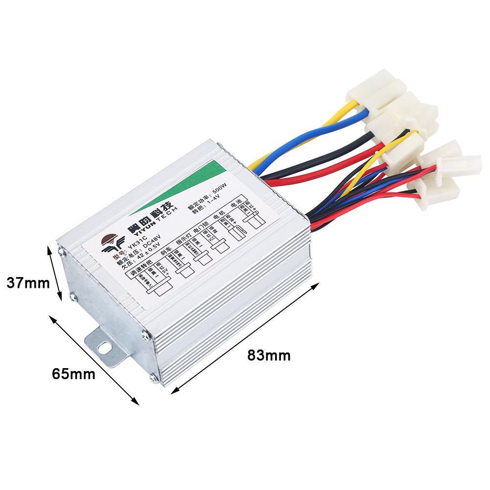 Alomejor 48V Motor Speed Controller,high Efficiency Brushed DC Motor Controller 500W,for e-Bikes Scooters Golf Carts Industrial Machinery
