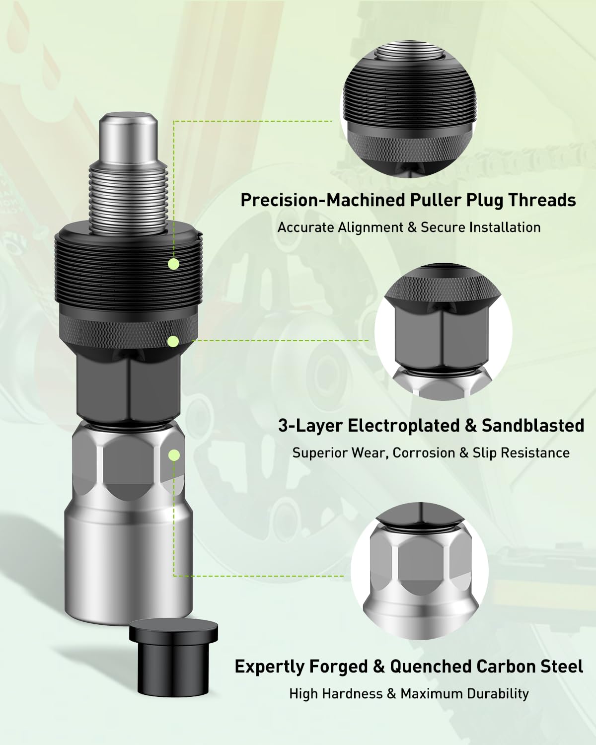Pawfly Bicycle Crank Puller, Bike Crank Removal Tool with Wrench & Top Cap, Bottom Bracket Tool, Crank Puller Bike Tool, Bike Repair Kit for Square Taper Shimano & ISIS Splined Crank Arm