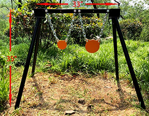 Highwild Steel Target Stand AR500 Shooting Target System (1 Stand, 2 Mounting Kits & 4"+ 6" Gongs)