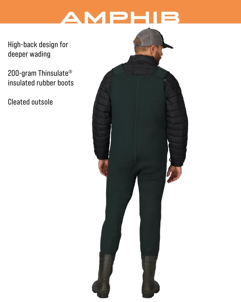 FROGG TOGGS Men's Amphib Neoprene Waterproof Fishing Bootfoot Chest Wader for Fishing, Cleated, 11