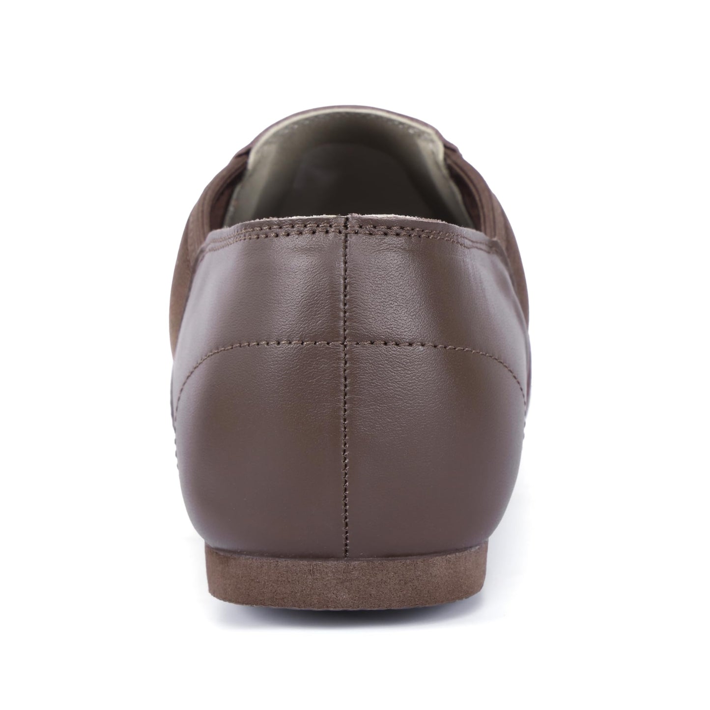 Linodes Unisex Leather Upper Jazz Shoe Slip-on Dance Shoes for Women and Men Coffee 10.5M