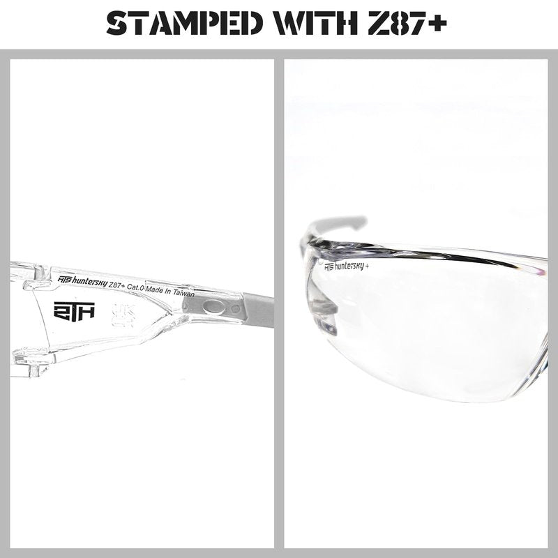 HTS HUNTERSKY S239 Protective Clear pink Small Safety Glasses women youth protecting eyes from wind dust proof night bike riding cycling running lab chemistry goggles