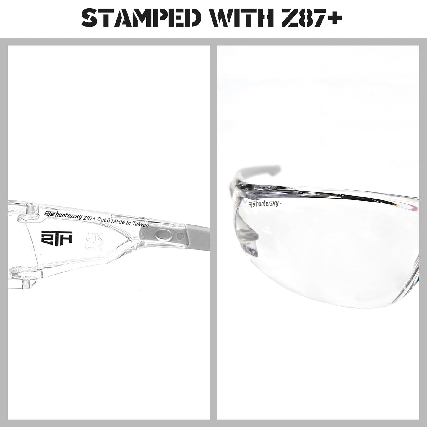 HTS HUNTERSKY S239 Protective Clear pink Small Safety Glasses women youth protecting eyes from wind dust proof night bike riding cycling running lab chemistry goggles