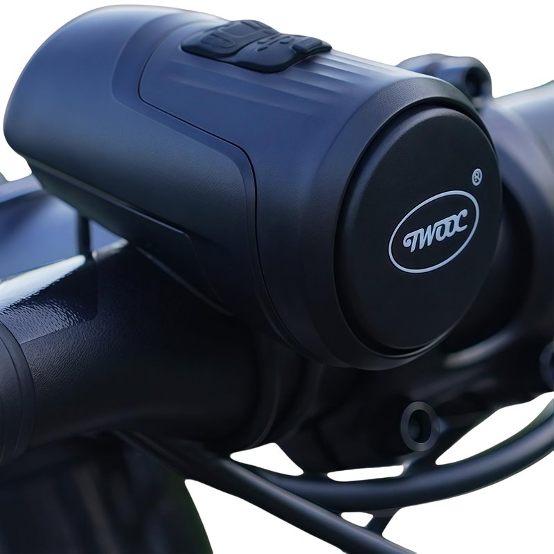 Pihdinova Electric Bike Horn for Adult, 125 db Loud Bicycle Bell with Anti-Thelf Alarm USB Rechargeable Battery Waterproof Bicycle Bell BMX/MTB/Scooter/Road Cycling (Black)